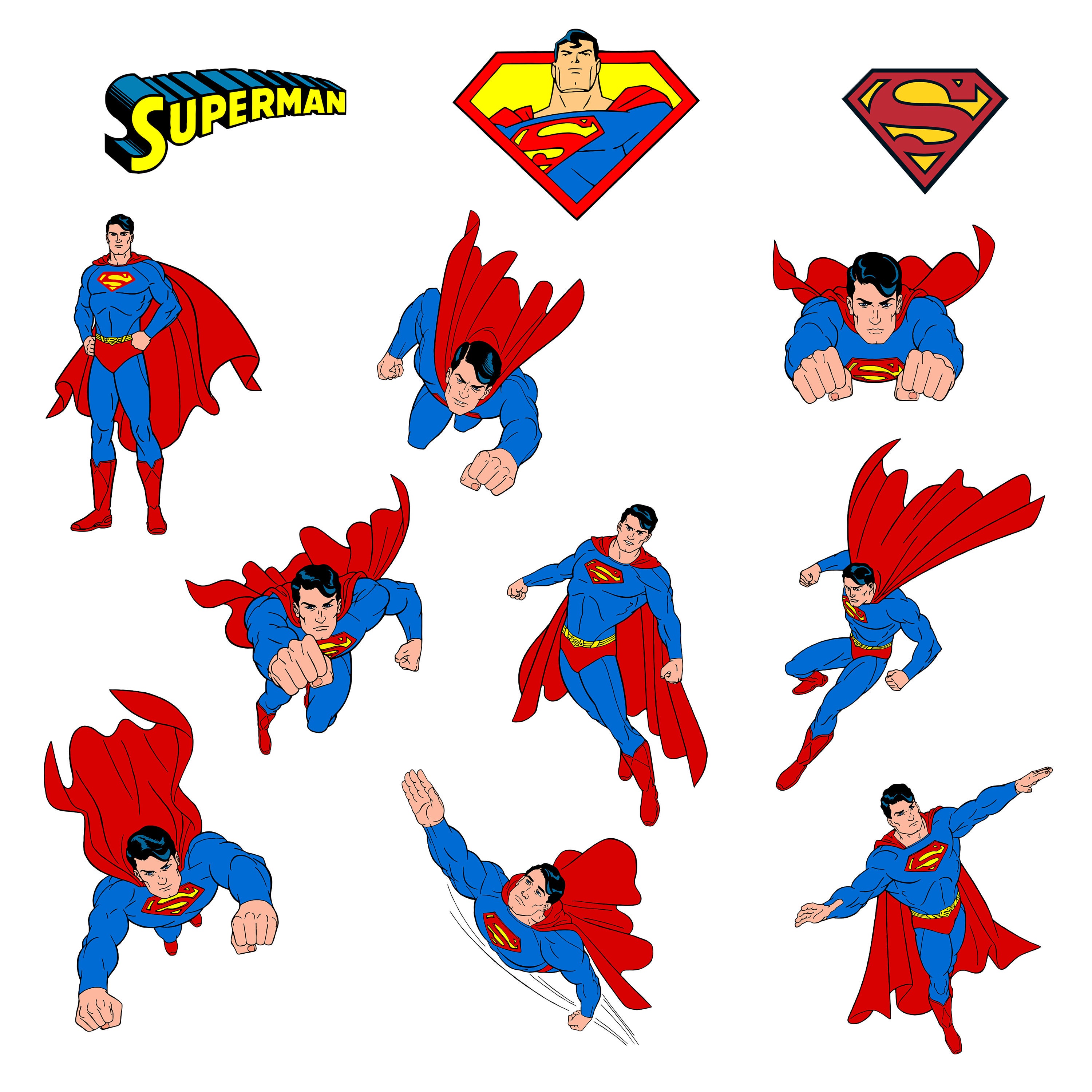 Superman Svg/Eps/Png/Jpg/ClipartsPrintable Silhouette and