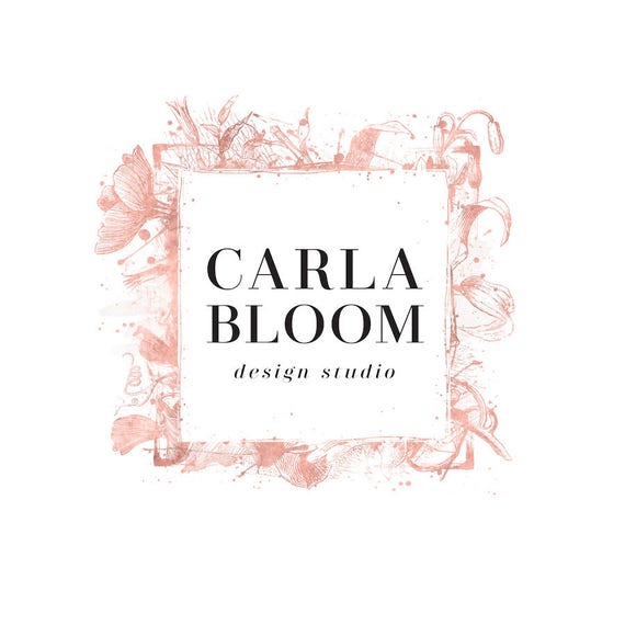 Download Rose Gold Logo Design Square Logo Brand Design Vintage Frame