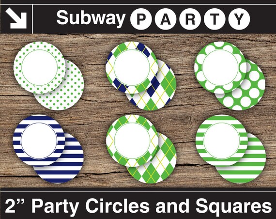 Golf Party Cupcake Toppers Printable Party Circles and