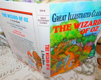 The Wizard Of Oz Great Illustrated Classic L.Frank Baum,Hard Cover Book, Vintage Book,:)s*