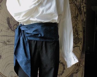 Pirate Sash, Cotton. Dark Blue
