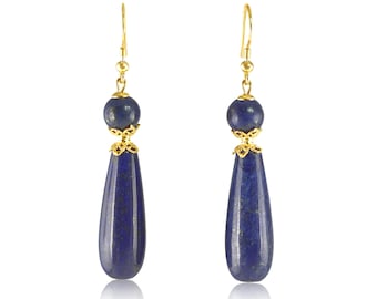 Afghan Lapis lazuli Drop Earrings