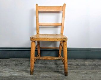 Vintage orange painted child's chair