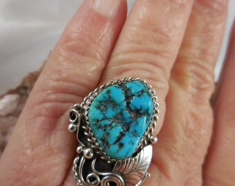 Native American Turquoise Sterling Silver Ring