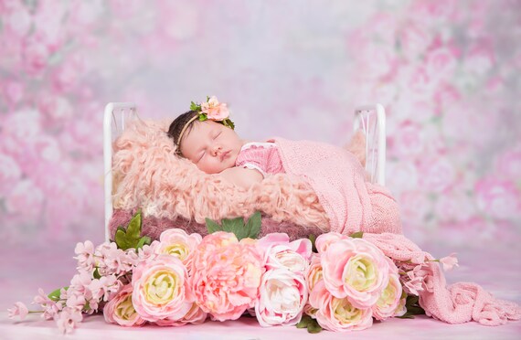 photoshop newborn digital overlay editing bed flowers composite backdrop backdrops photoshoot zoom instant