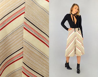 70's Chevron Midi Skirt