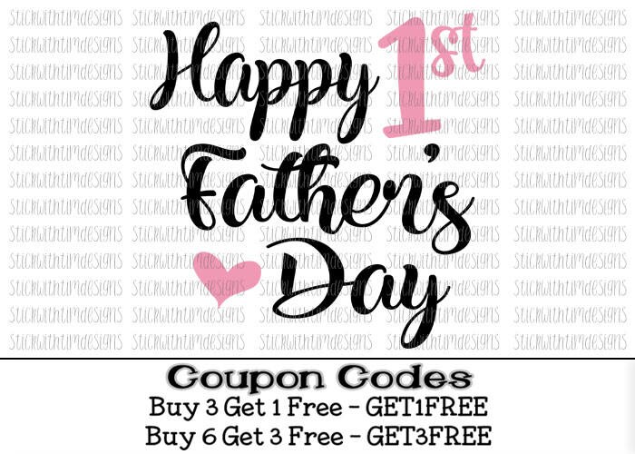 Download Happy 1st Father's Day Svg Happy First Father's Day Svg Father's Day SVG PNG files Svg Files for ...