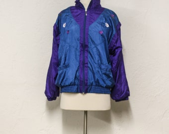 90s flower patch windbreaker
