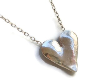 Forged Heart Pendant or Necklace - Beating Strong