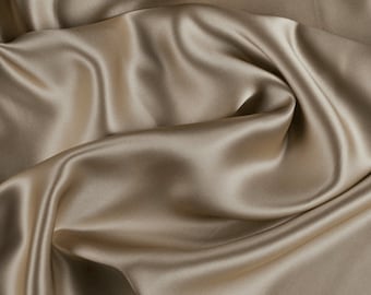 45" Wide 100% Silk Charmeuse Bronze By the Yard (1000M178)