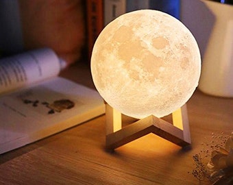 Moon Night Light | Moon Lamp Gift | 3D Moon Lamp | Lunar Lamp | Modern Desk Lamp | Astrology | Luna Lamp | Gift for her / him
