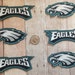 Handmade Iron On Appliques Philadelphia Eagles Logo Cotton Fabric 6 Piece Set