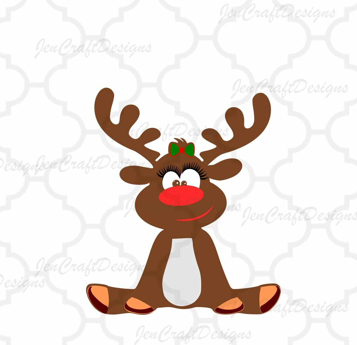 Download Girl Reindeer Christmas Reindeer SVG,EPS Png DXF Peeping Reindeer digital download files ...