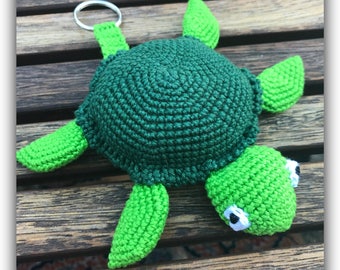 Turtle - Luggage tag crochet pattern (pdf)