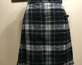 Vintage Wardson Plaid Skirt - England Rude Girl Plaid Skirt - Plaid Punk Oi Skirt - Catholic Schoolgirl Skirt