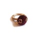 Clearance Ring, 80% Off, Final Clearance Siam Red Octagon Crystal Ring in Gold, Ring Size 4.5, RIN049