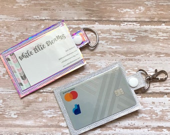 ID Badge Holder, Badge Holder, ID Holder, Vertical ID Holder, You choose from 70 Colors!