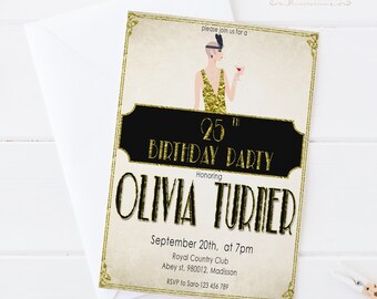 Roaring 20s Invitation / Printable