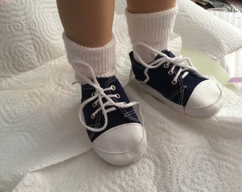 Navy Tennis shoes - to fit My Twinn or similar 23” dolls