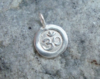 1 pc, 15x10mm, Handmade 925 Sterling Silver Ohm Symbol Pendant Charm, Yoga Charm, PC-0031