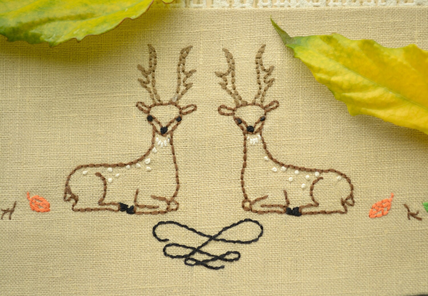 Hand embroidery designs woodland embroidery deer embroidery Hand embroidery designs woodland embroidery deer embroidery