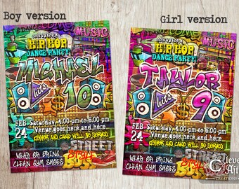 Graffiti Invitations Templates 10