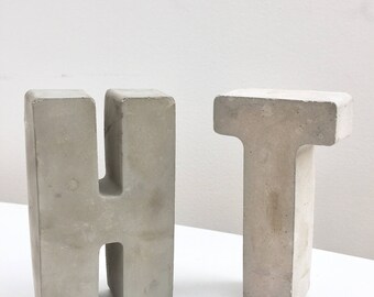Large concrete cement letters
