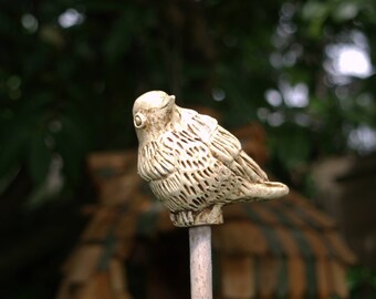 Bird 2 - ornamental garden cane topper