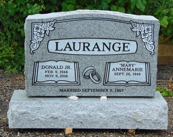 Cemetery Granite Headstone 30 x 6 x 20" 759.00 plus shipping gray companion monument engraving included