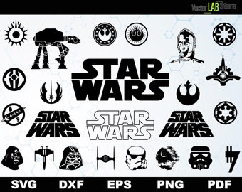 Star Wars Vector Cutting Files Shirt Svg Dxf Eps Png Pdf Files for Silhouette Cameo or Cricut Kylo Ken Art Darth Vader Cutting Machine 007