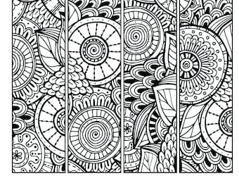 Printable Feathers Coloring Page Bookmarks for Adults PDF / Printable Feathers Coloring Page Bookmarks for Adults PDF /