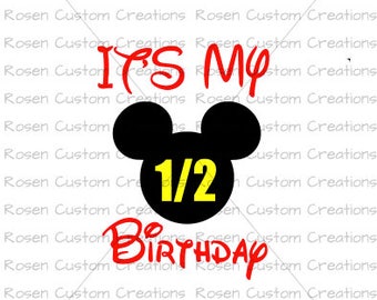 Download Mickey half birthday | Etsy