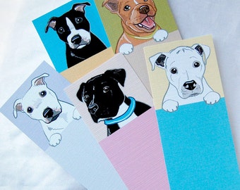 Pit Bull Bookmarks - Eco-friendly Set of 5