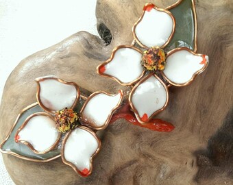 Vintage Dogwood Brooch- Pin
