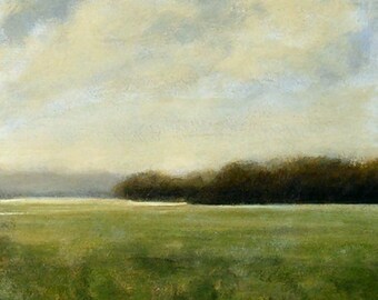 Oil Painting Custom Landscape Modern Abstract Sky Cloud Field by J Shears