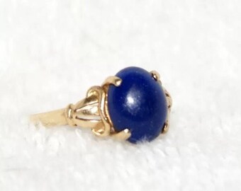 Art Deco Lapis Lazuli Ring~Size 5 1/2