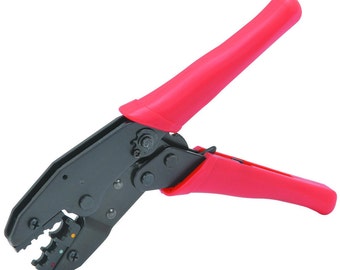 Crimping Hand Tool Pliers for 10 to 22 gauge wire 3/4" jaw opening Color-coded head
