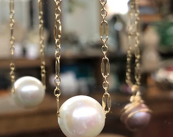 White Edison pearl necklace