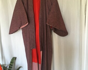 Vintage Japanese Shibori Cotton Kimono