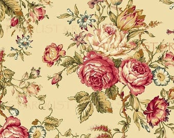 Vintage floral paper | Etsy
