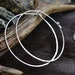 2" sterling silver hoops, sterling big hoop earrings, large sterling hoop earrings, recycled sterling silver earrings, Unicorn Vibration