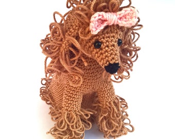 Crochet poodle, poodle stuffed animal, poodle plush, poodle lover gift