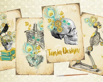 Day of the Dead Printable, Dia De Los Muertos card, Halloween Decor, Day of the Dead