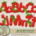 Digital Clipart - Strawberry Treat Alphabet by AwesomeScrapper, Uppers, Lowers, Numbers and Symbols, High Quality 300 DPI PNGs