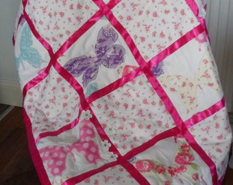 Handmade Butterfly Quilt