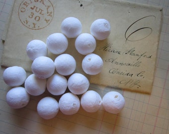 10 spun cotton BALLS - 15mm