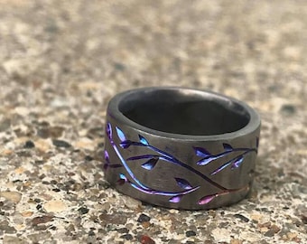 Ivy Vine Ring Titanium