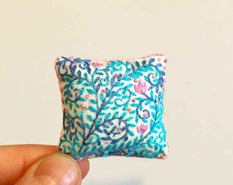 Miniature pillow. Hand embroidered Hand made