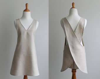 Japanese Apron Sewing Pattern PDF - The BACK WRAP- Instant Download Sewing Pattern #124 - Sizes Small, Med, Large, XLarge (0-18)