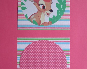 Bambi Upcycled Book Illustration, Blank Journal Notebook, GIft for Her, Back to School, Walt Disney Fan